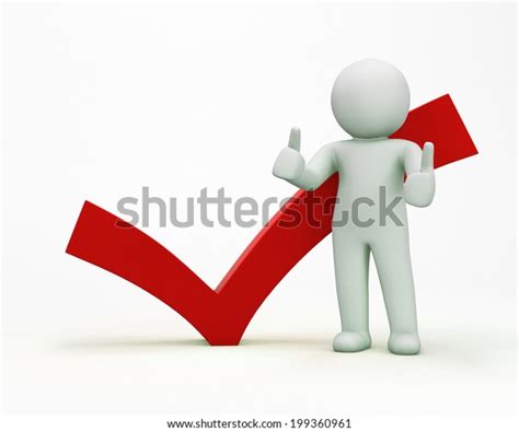 3d Man Check Mark Stock Illustration 199360961 Shutterstock