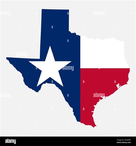 Texas Map Shape United States Of America Flat Concept Icon Symbol Vector Illustration Stock