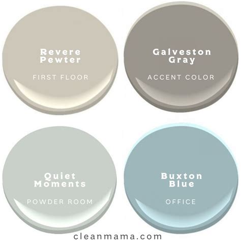 Revere Pewter Paint Palette: Transform Your Home with Gray, White, Blue, and Beige Shades