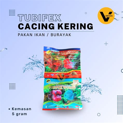 Jual Cacing Kering Tubifex Worm Kyoto Pakan Ikan Gram Shopee Indonesia