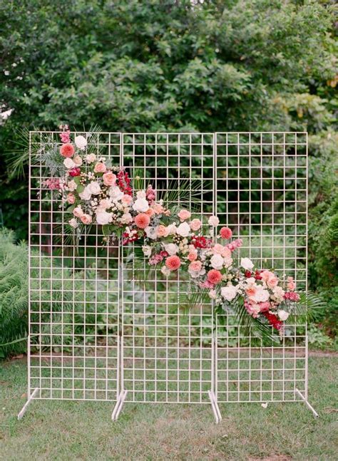 DIY Flower Backdrop Tutorial with Metal Squares