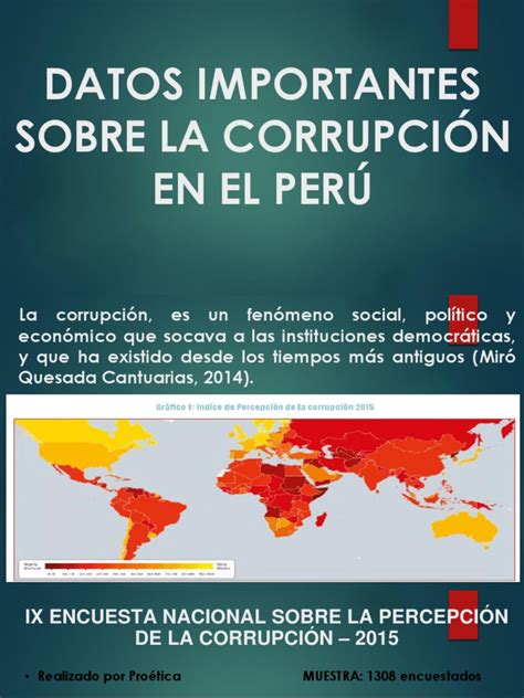 Datos Importantes Sobre La Corrupción En El Perú Corrupción Política