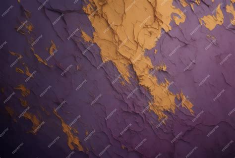 Premium Photo | Purple and yellow paint on a purple background.