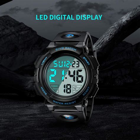 Civo Orologio Uomo Digitale Sport Militare Numeri Grandi Orologio Da