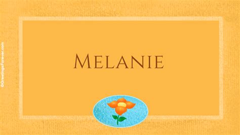 Melanie Tarjetas De Names