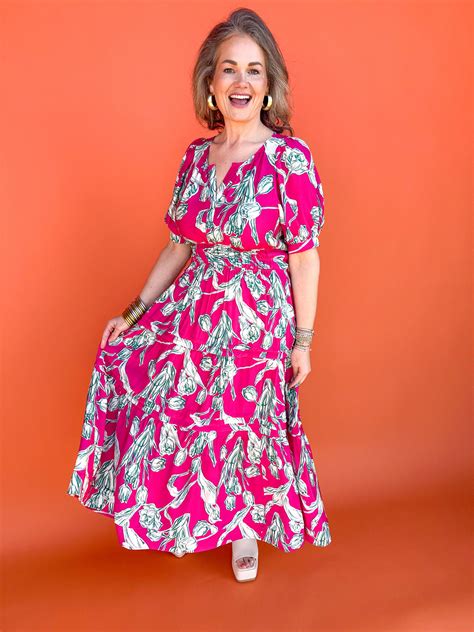 Ready To Flaunt Dress Hot Pink Mix Jincys Southern Exchange