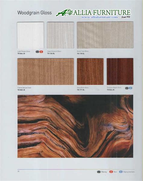 HPL Woodgrain ( motif tekstur kayu ) - Allia Furniture