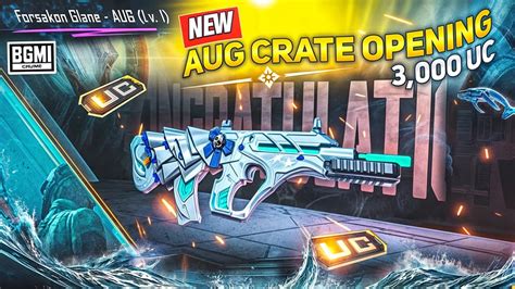 3000 UC ONLY Luckiest Crate Opening Bgmi Forsake Glace Aug Crate