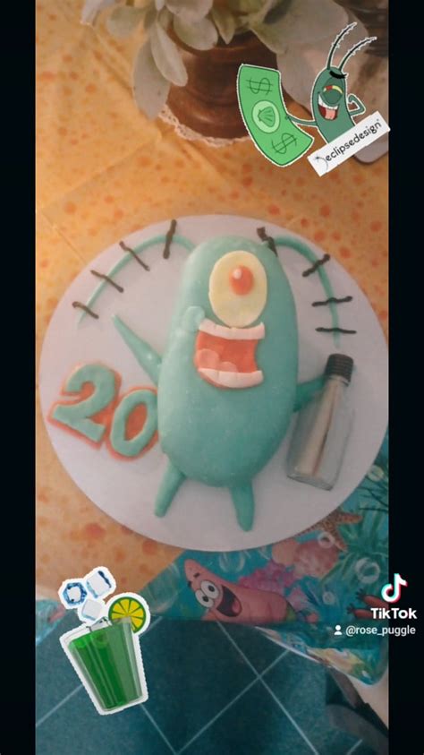 Homemade Plankton Cake 💚 Rspongebob