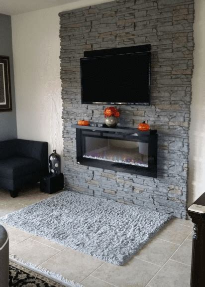 Genstone Stone Fireplace 2 - Millennial Homeowner