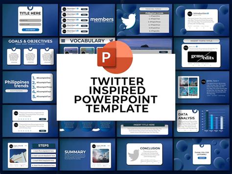 Twitter Inspired Powerpoint Template - Etsy