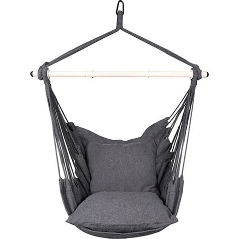 Hammock Chair Hanging Rope Swing - Max 500 lbs. 2-Cushions Included ...