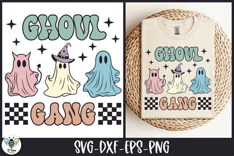 Retro Halloween Svg Ghoul Gang Graphic By B Renee Design Creative