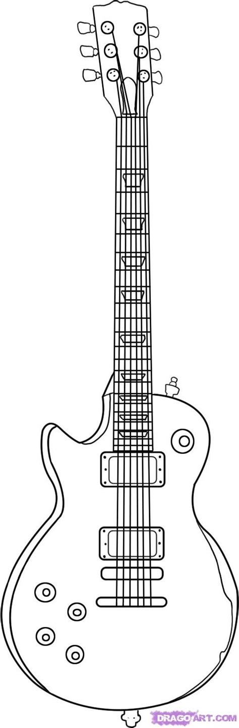 Gibson Les Paul Guitar Drawing | Guitar Information