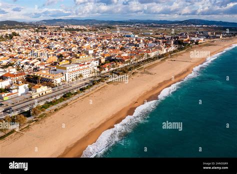 Aerial view of Malgrat de Mar, Spain Stock Photo - Alamy