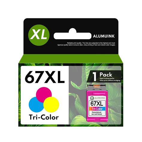 67xl Ink Cartridge 1 Tri Color Replacement For Hp Deskjet 2700 2700e 2752 2752e Printer