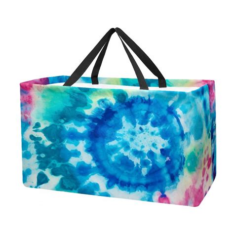 Large Rectangular Baskets For Storage Colorful Tie Dye Swirl Closet