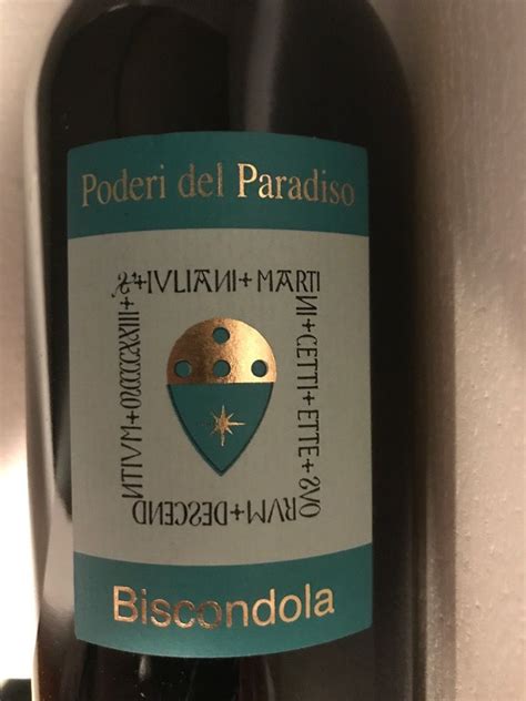 Poderi Del Paradiso Vernaccia Di San Gimignano Biscondola Italy