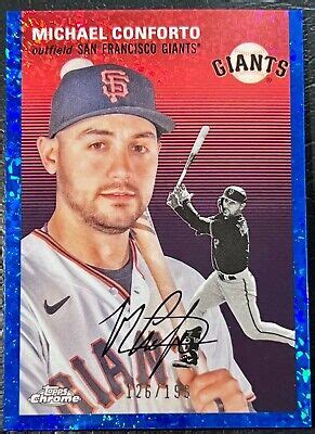 Topps Chrome Platinum Michael Conforto Blue Mini Diamond