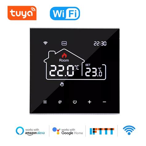 Tuya Wifi Smart Thermostat Lcd Touchscreen Electric Underfloor Heating Water Gas Boiler