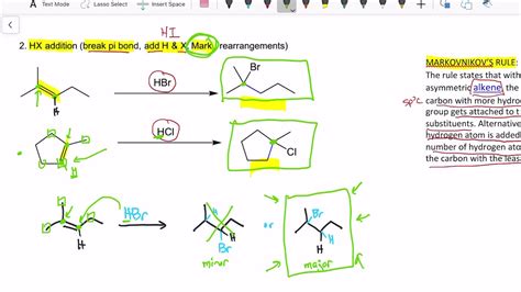 HX Addition To Alkenes YouTube