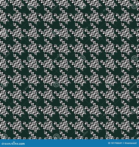 Seamless Houndstooth Vector Pattern Stock Vector Illustration Of