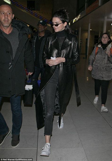 Kendall Jenner Long Leather Jacket