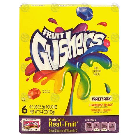 Betty Crocker Fruit Gushers Variety Pack Strawberry Splash Wate54oz