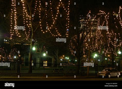 Christmas Lights in the Trees of Boston Common Stock Photo - Alamy