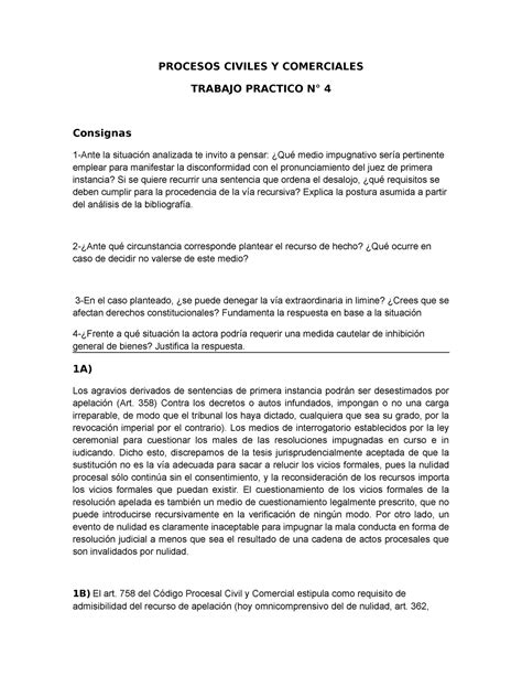 Procesos Civiles Y Comerciales Tp Procesos Civiles Y Comerciales