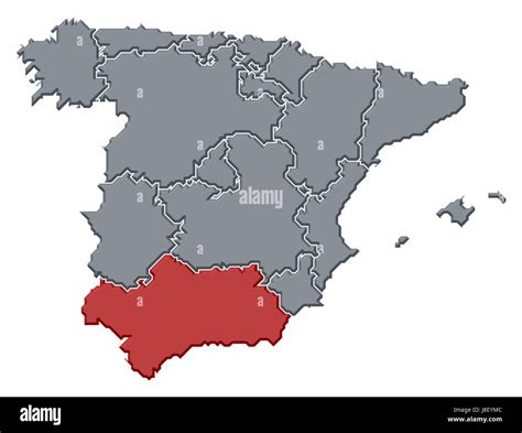 spain, map, atlas, map of the world, profile, symbolic, political ...