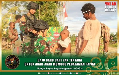 Baju Baru Dari Pak Tentara Untuk Anak Anak Mumugu Pedalaman Papua