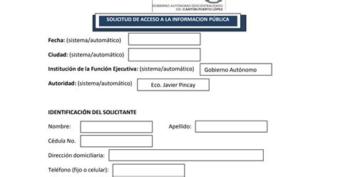 Literal F Formulario Solicitud Acceso Informacion Publica Septiembre