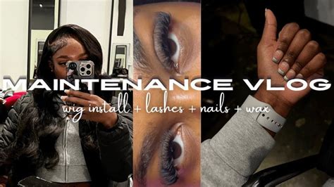 Maintenance Vlog Wig Install Lashes Nails Wax Eyebrows In 2024