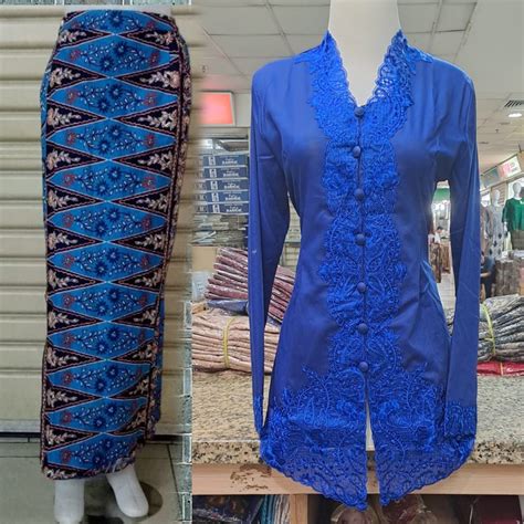 Jual Kebaya Encim Bordir Senada Lengan Panjang Atasan Dan Setelan Rok