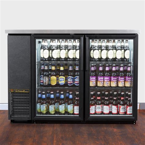 True Tbb 24 48g Ld 49 Black Narrow Glass Door Back Bar Refrigerator With Led Lighting