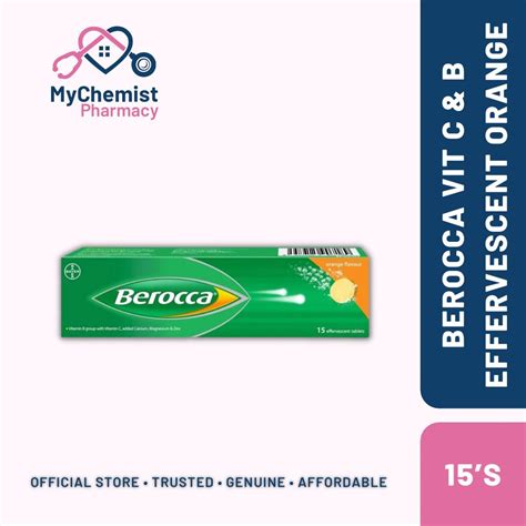 Berocca Vitamin C B Effervescent Orange 15 S 30 S 45 S Shopee