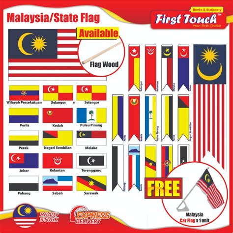 Bendera Negeri State Flag All Bendera Malaysia Jalur Gemilang Banting