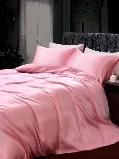 Pink Plain Duvet Cover Set For Stylish Bedding