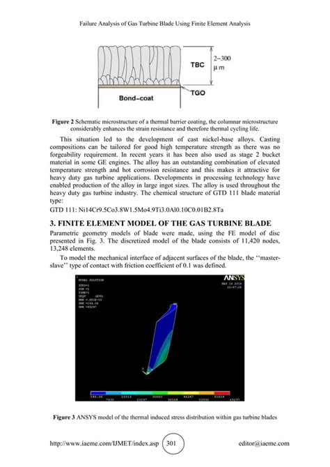 Failure Analysis Of Gas Turbine Blade Using Finite Element Analysis Pdf