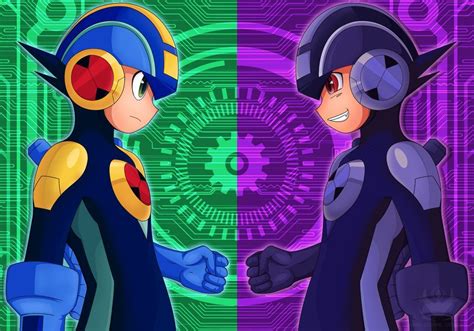 Megaman Exe Vs Dark Megaman Exe By Wisedigitaldesigns On Deviantart