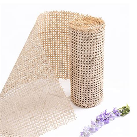 18 Width Rattan Cane Webbing Roll 5 Feet Hexagon Weave Pre Woven Cane