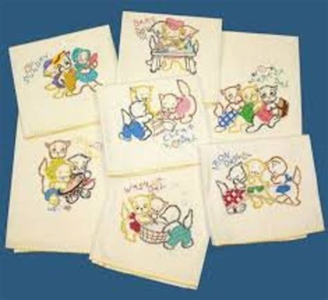 Three Kittens Aunt Martha S Vintage Embroidery Hot Iron Transfer Cross Stitch Pattern