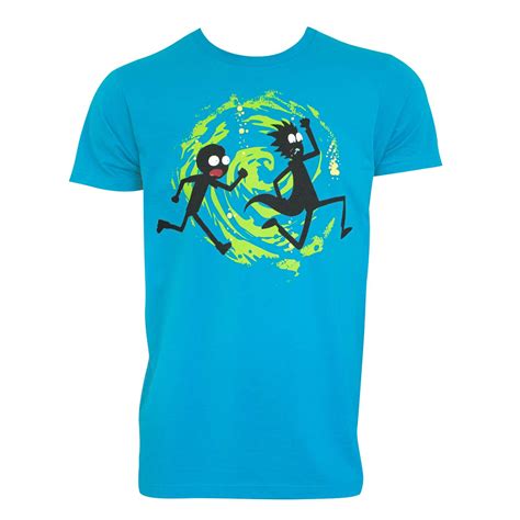 Rick And Morty Mens Blue Swirl T Shirt