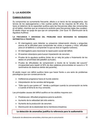 Evaluacion Sensorial Y Tecnicas De Comunicacion Con El Adulto Mayor PDF