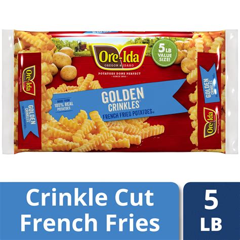 Ore Ida Golden Crinkles French Fried Potatoes 80 Oz Bag Walmart