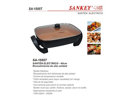 Sartén eléctrico antiadherente 40cm 1500W SANKEY GARLUX ELECTRONICS