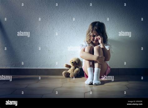 Sad Child Girl Crying Stock Photo - Alamy