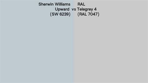 Sherwin Williams Upward SW 6239 Vs RAL Telegrey 4 RAL 7047 Side By