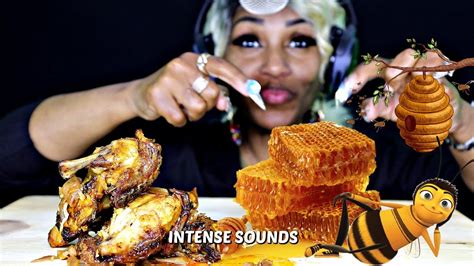 Asmr Honeycomb With Chicken Hot Sauce Extreme Eating Youtube Hot Sex Picture